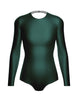 Solid Lycra LS Leotard Triangle Back