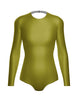 Solid Lycra LS Leotard Triangle Back