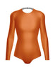 Solid Lycra LS Leotard Triangle Back