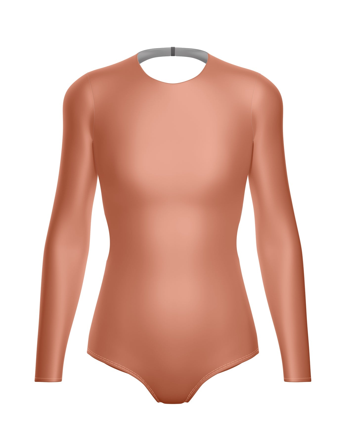 Solid Lycra LS Leotard Triangle Back