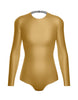 Solid Lycra LS Leotard Triangle Back