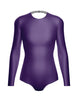 Solid Lycra LS Leotard Triangle Back