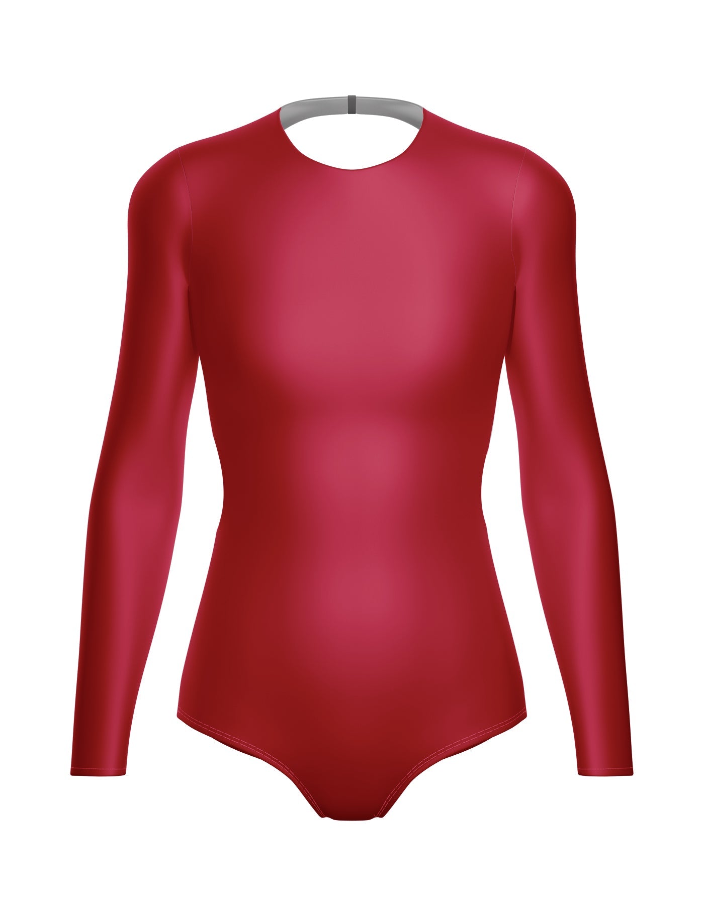 Solid Lycra LS Leotard Triangle Back