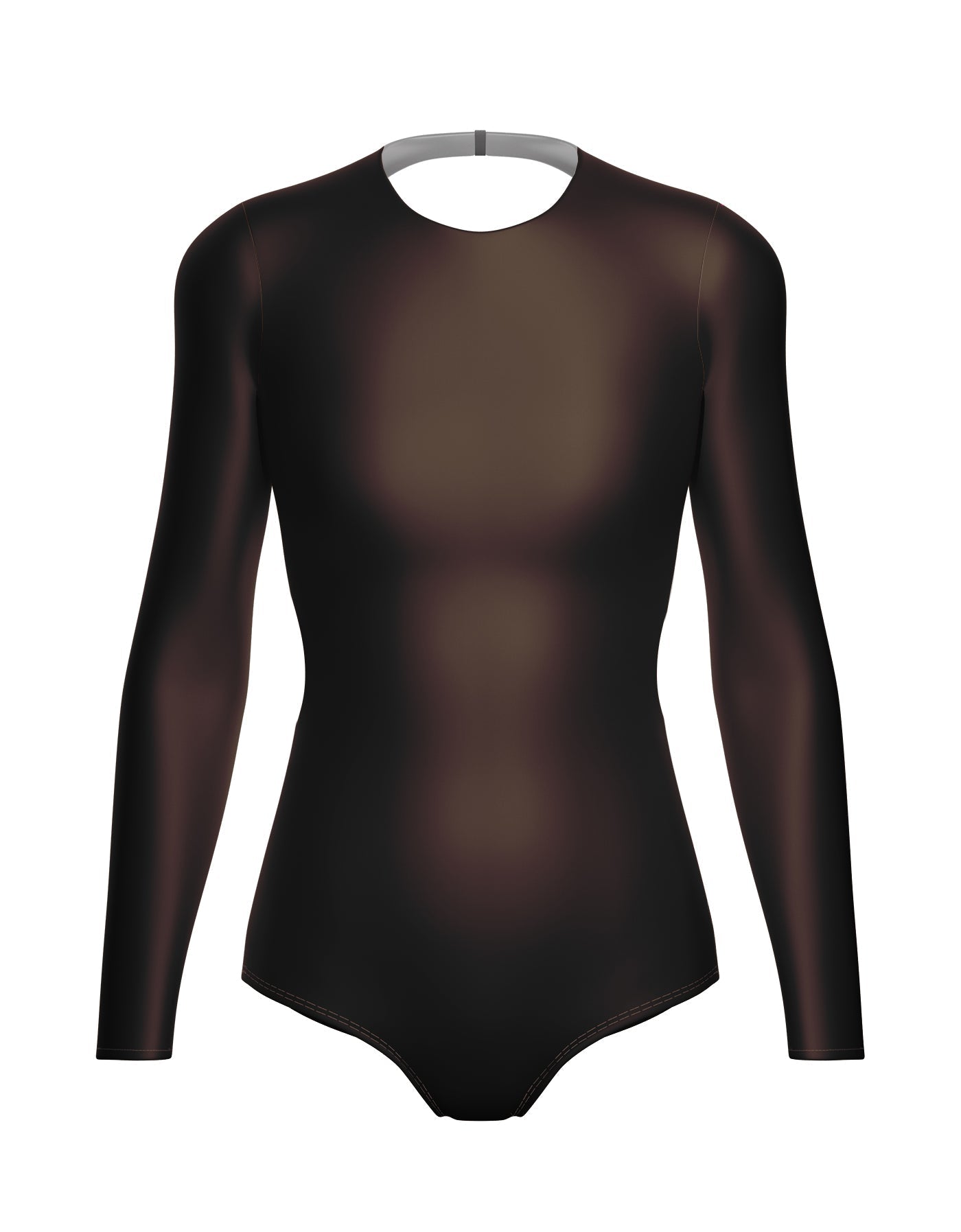 Solid Lycra LS Leotard Triangle Back
