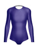Solid Lycra LS Leotard Triangle Back