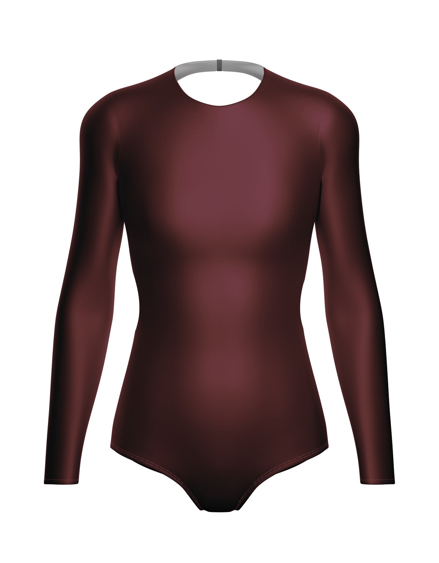 Solid Lycra LS Leotard Triangle Back