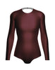 Solid Lycra LS Leotard Triangle Back