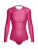 Solid Lycra LS Leotard Triangle Back