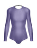 Solid Lycra LS Leotard Triangle Back
