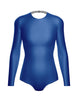 Solid Lycra LS Leotard Triangle Back