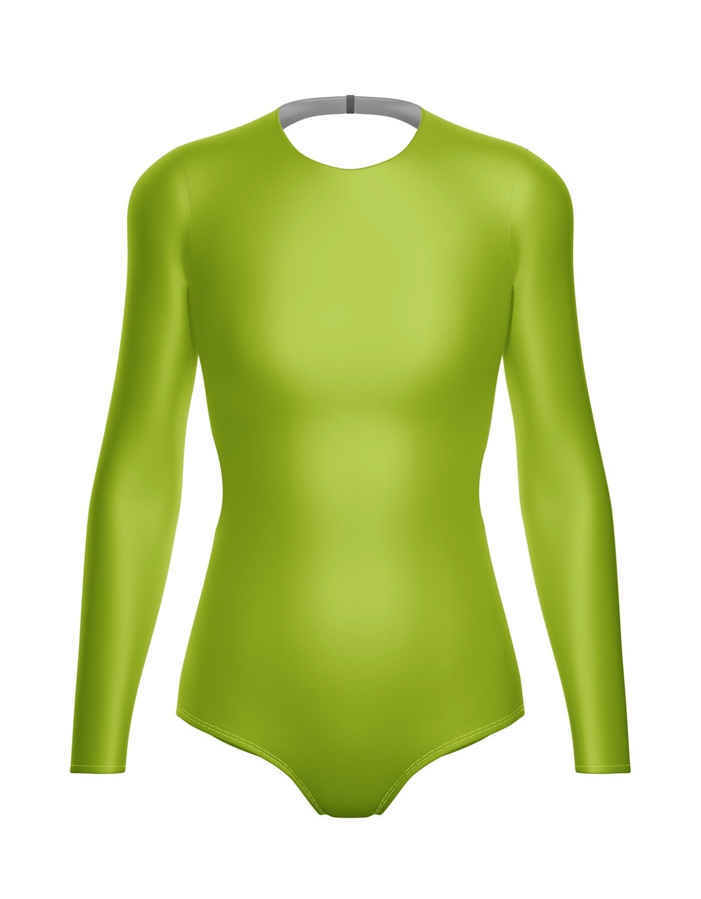 Solid Lycra LS Leotard Triangle Back