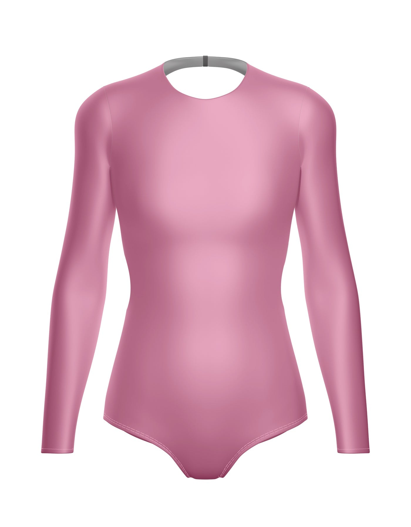Solid Lycra LS Leotard Triangle Back