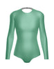 Solid Lycra LS Leotard Triangle Back