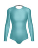 Solid Lycra LS Leotard Triangle Back