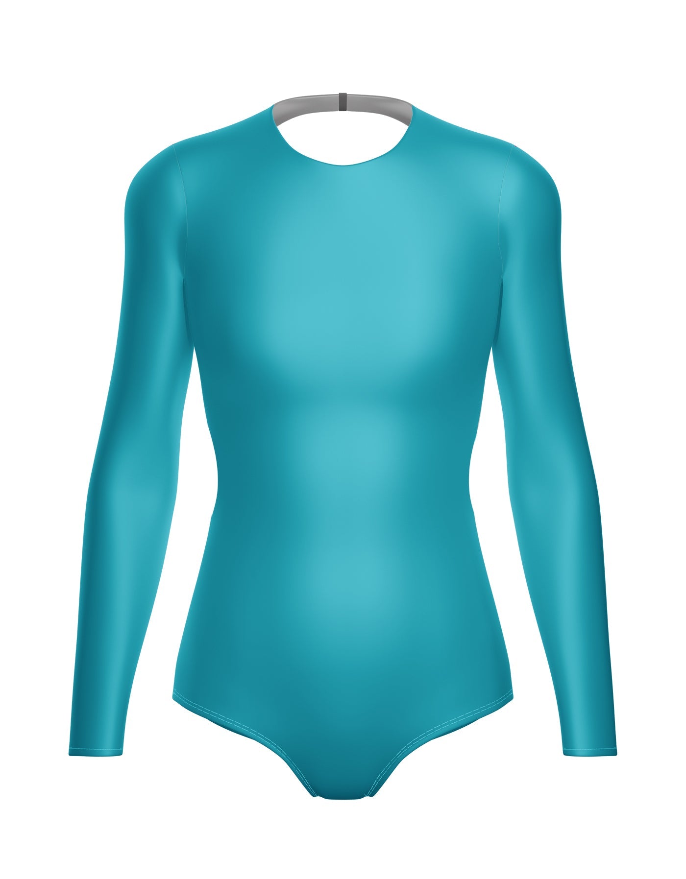 Solid Lycra LS Leotard Triangle Back