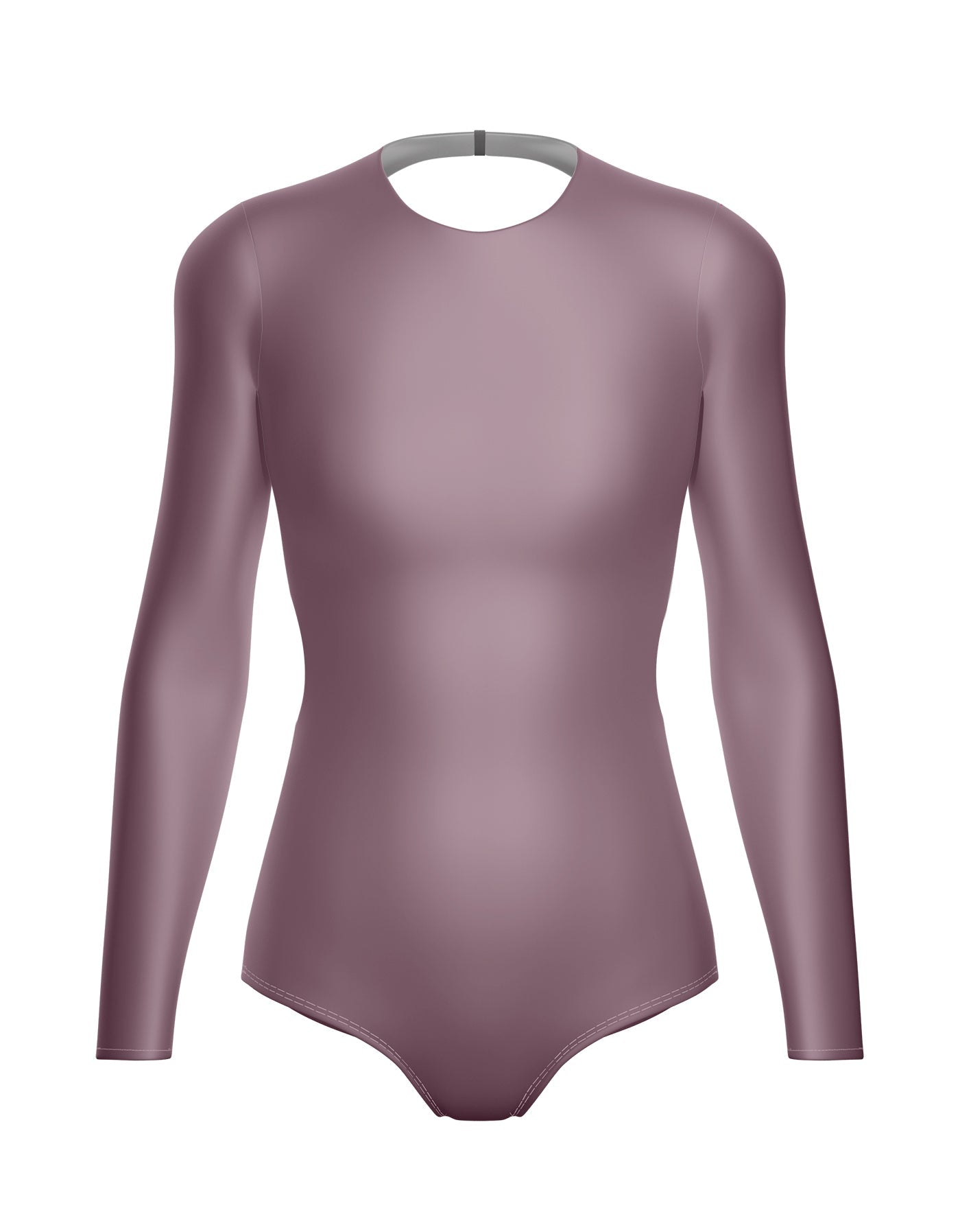 Solid Lycra LS Leotard Triangle Back