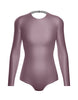 Solid Lycra LS Leotard Triangle Back