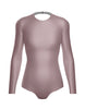 Solid Lycra LS Leotard Triangle Back