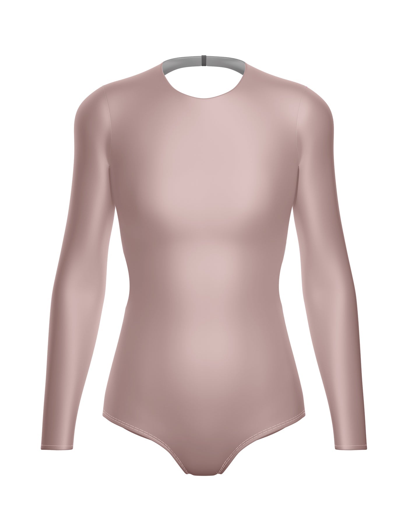 Solid Lycra LS Leotard Triangle Back