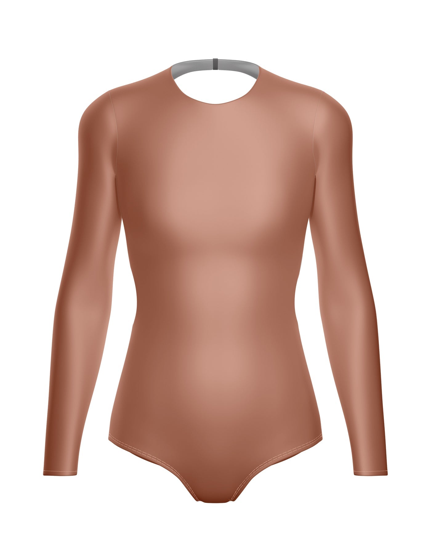 Solid Lycra LS Leotard Triangle Back