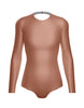 Solid Lycra LS Leotard Triangle Back