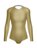 Solid Lycra LS Leotard Triangle Back