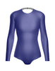 Solid Lycra LS Leotard Triangle Back