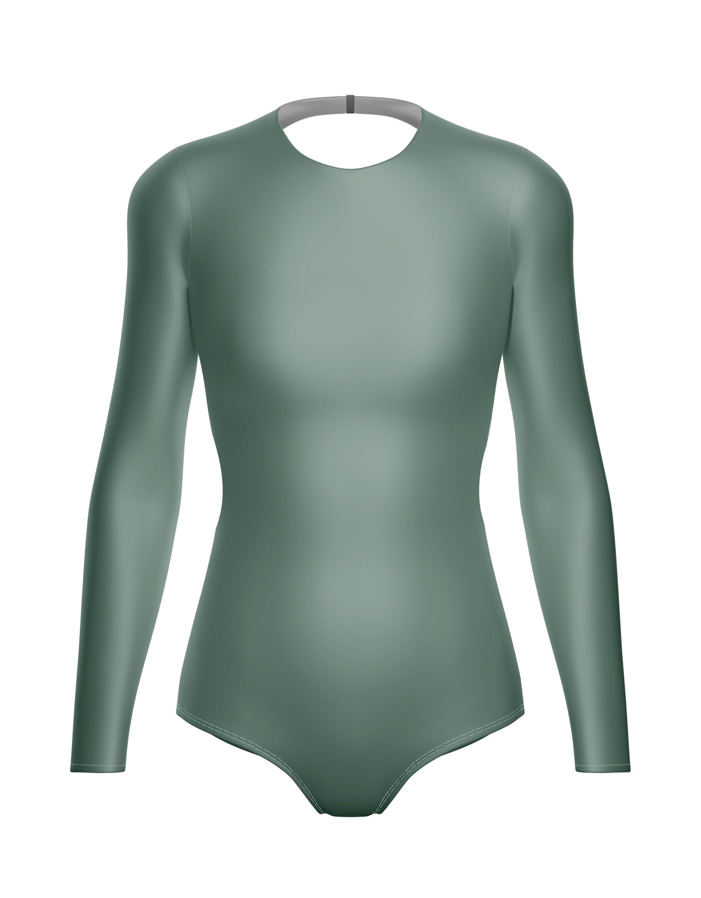 Solid Lycra LS Leotard Triangle Back