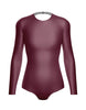 Solid Lycra LS Leotard Triangle Back