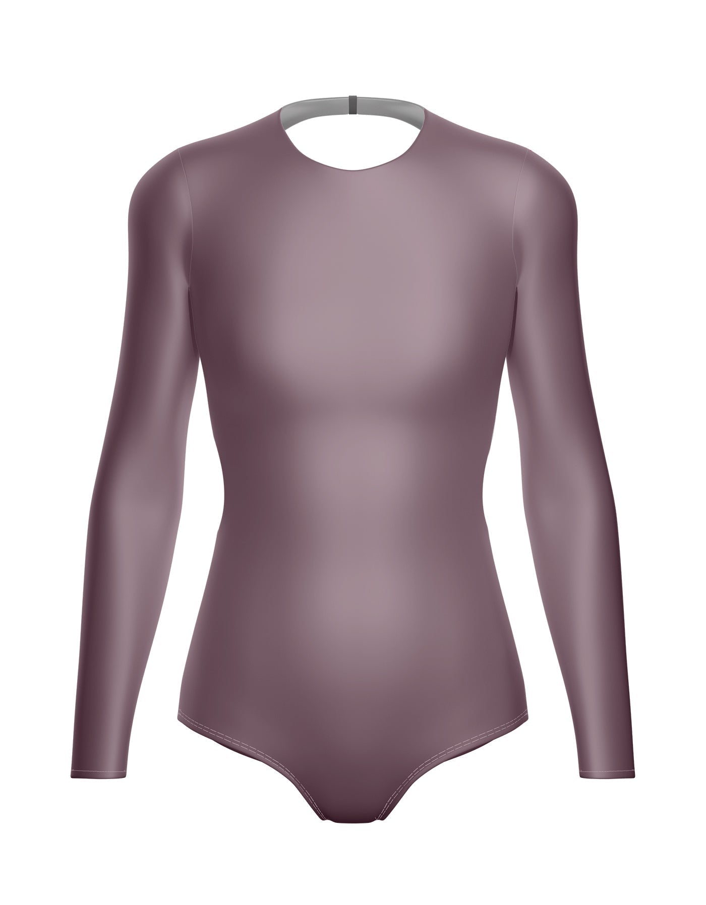Solid Lycra LS Leotard Triangle Back