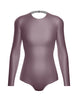 Solid Lycra LS Leotard Triangle Back