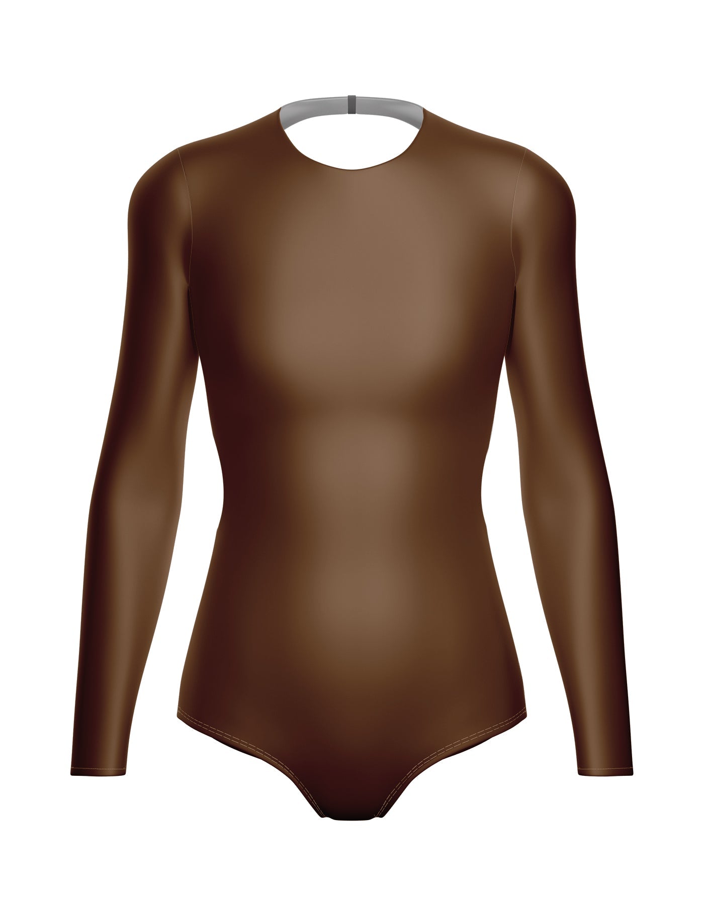 Solid Lycra LS Leotard Triangle Back