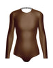 Solid Lycra LS Leotard Triangle Back