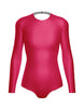 Solid Lycra LS Leotard Triangle Back