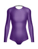 Solid Lycra LS Leotard Triangle Back