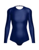 Solid Lycra LS Leotard Triangle Back