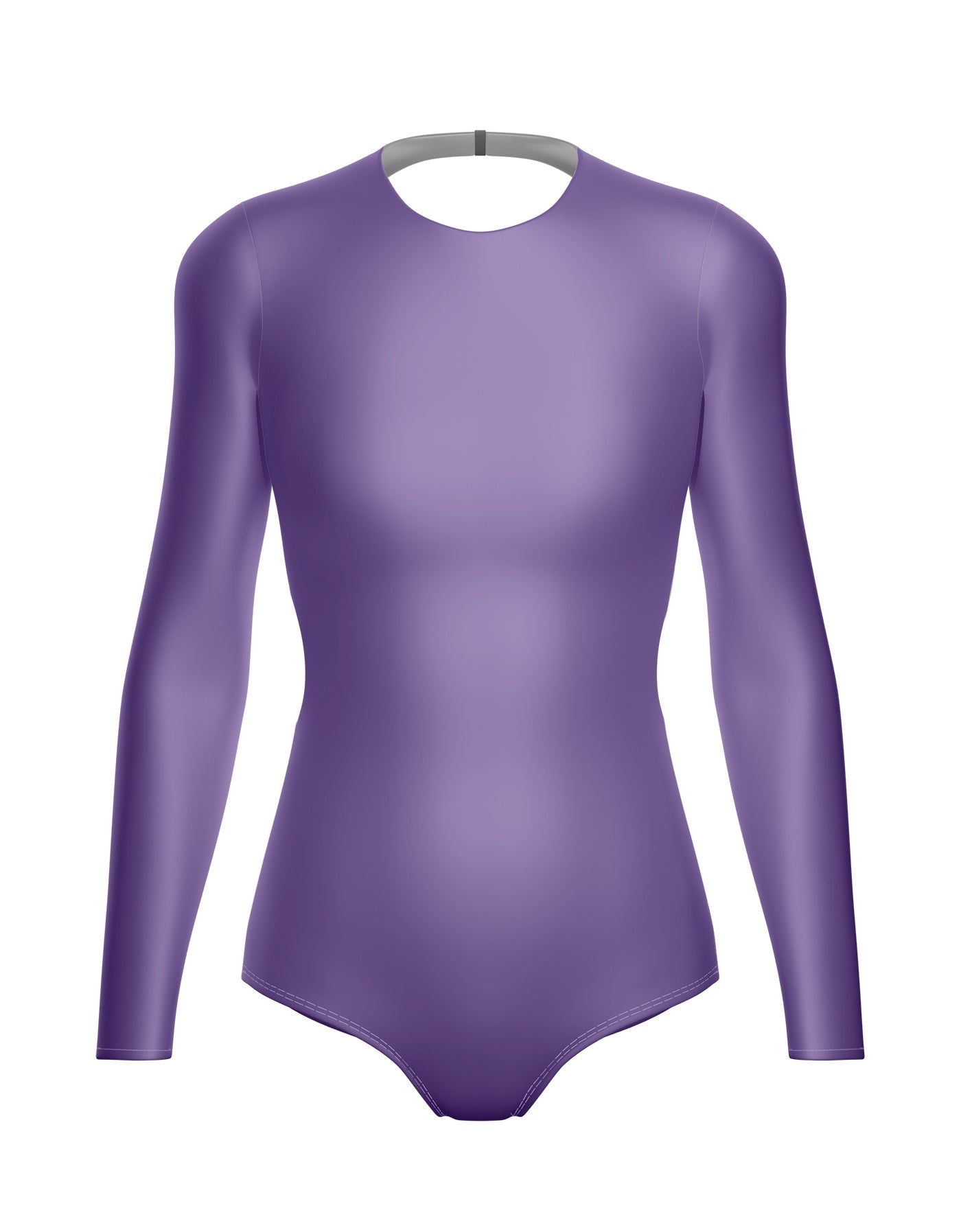 Solid Lycra LS Leotard Triangle Back