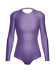 Solid Lycra LS Leotard Triangle Back