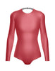 Solid Lycra LS Leotard Triangle Back