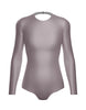 Solid Lycra LS Leotard Triangle Back