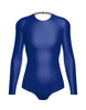 Solid Lycra LS Leotard Triangle Back