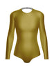 Solid Lycra LS Leotard Triangle Back