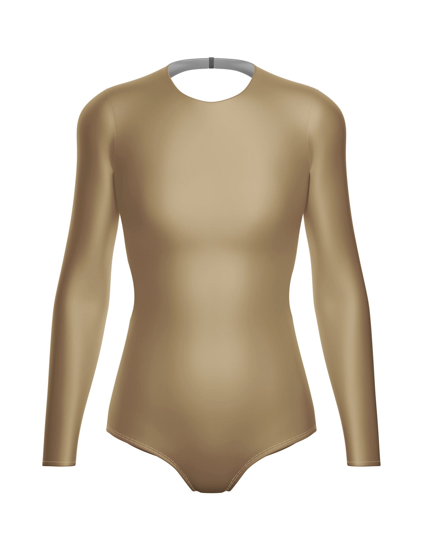 Solid Lycra LS Leotard Triangle Back