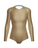 Solid Lycra LS Leotard Triangle Back