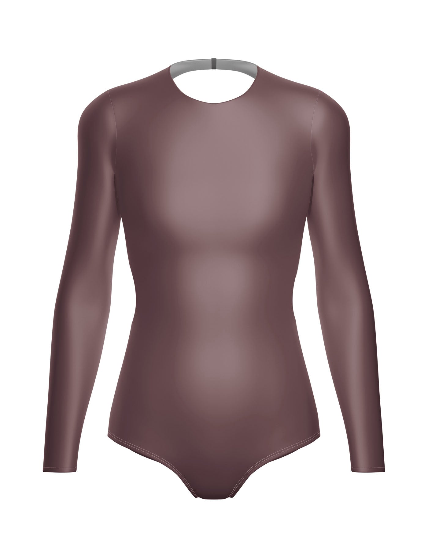 Solid Lycra LS Leotard Triangle Back