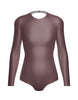 Solid Lycra LS Leotard Triangle Back