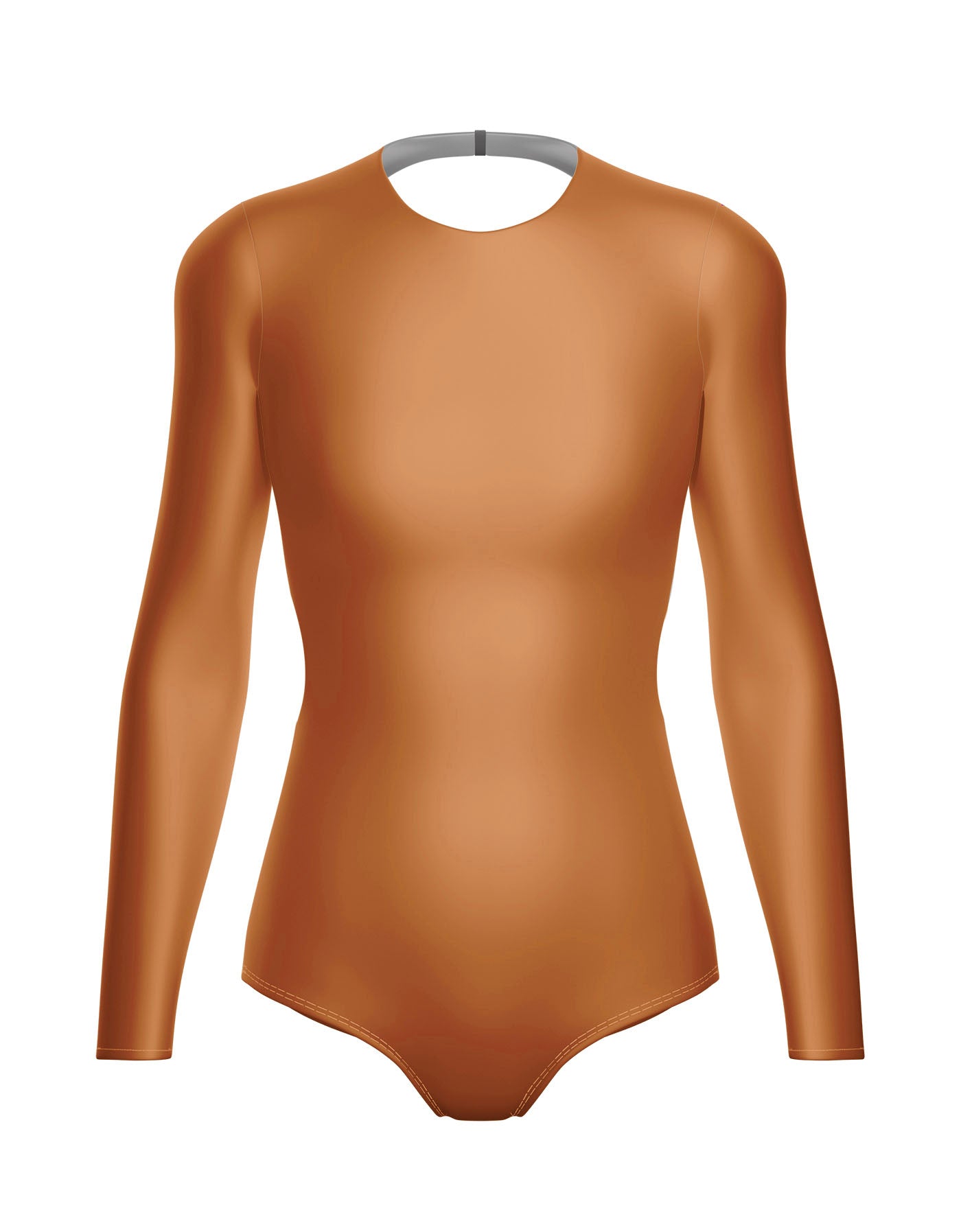 Solid Lycra LS Leotard Triangle Back