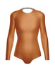 Solid Lycra LS Leotard Triangle Back