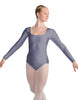 Solid Lycra LS Square Neck Leotard