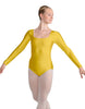 Solid Lycra LS Square Neck Leotard